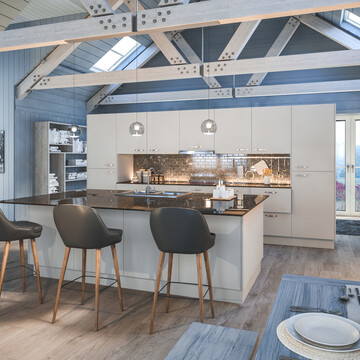 High Gloss Plain Slab Kitchen Units