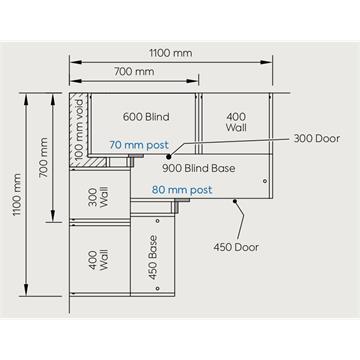 Fitting a Blind Corner Wall Unit: Example 2