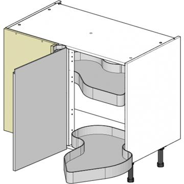 1150 blind corner base 1000 cabinet jpull with 500 door nuvola left