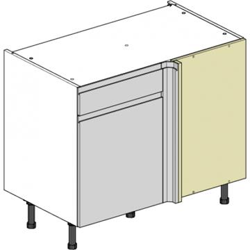 1150 blind drawerline corner base 1000 cabinet jpull with 500 door right