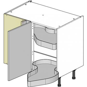 1100 blind corner base 900 cabinet with 450 door nuvola left