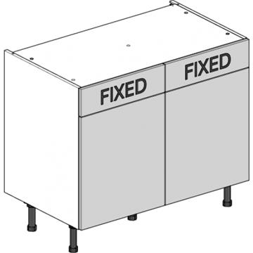 drawerline double base unit 1000 dummy drawers