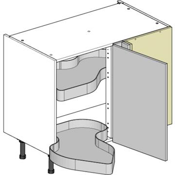 1150 blind corner base 1000 cabinet with 500 door nuvola right