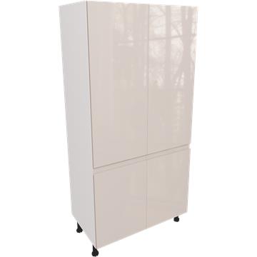 jayline gloss cashmere double larder unit 1000