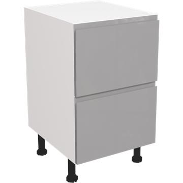 jayline gloss dust grey 2 drawer unit 500