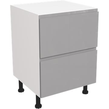 jayline gloss dust grey 2 drawer unit 600