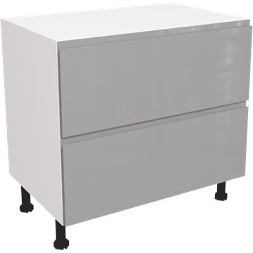 jayline gloss dust grey 2 drawer unit 900