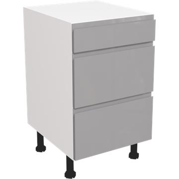 jayline gloss dust grey 3 drawer unit 500