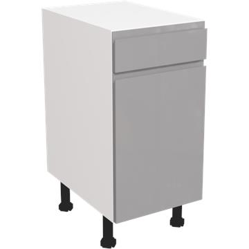 jayline gloss dust grey drawerline single base unit 400