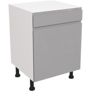 jayline gloss dust grey drawerline single base unit 600