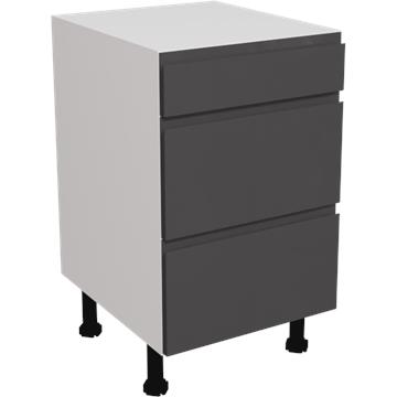 jayline gloss graphite 3 drawer unit 500