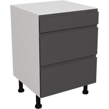 jayline gloss graphite 3 drawer unit 600
