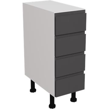 jayline gloss graphite 4 drawer unit 300
