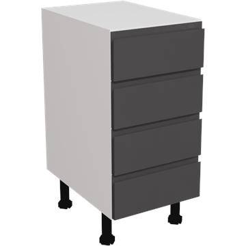 jayline gloss graphite 4 drawer unit 400
