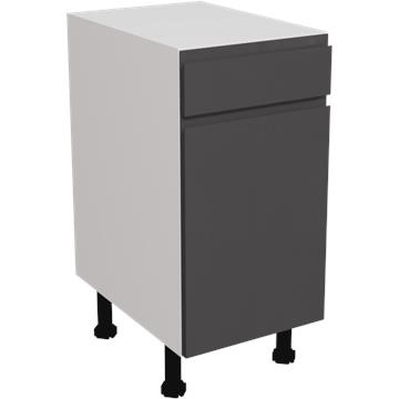 jayline gloss graphite drawerline single base unit 400