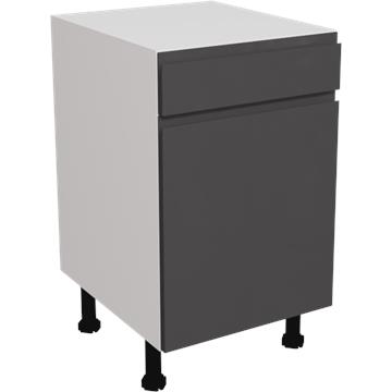 jayline gloss graphite drawerline single base unit 500