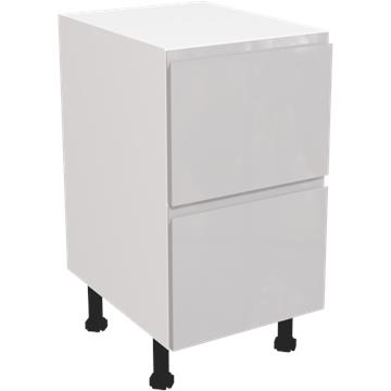 jayline gloss light grey 2 drawer unit 450