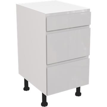 jayline gloss light grey 3 drawer unit 450