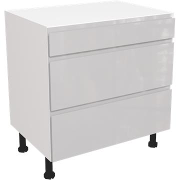 jayline gloss light grey 3 drawer unit 800