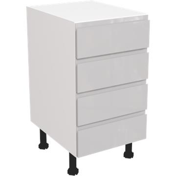 jayline gloss light grey 4 drawer unit 450