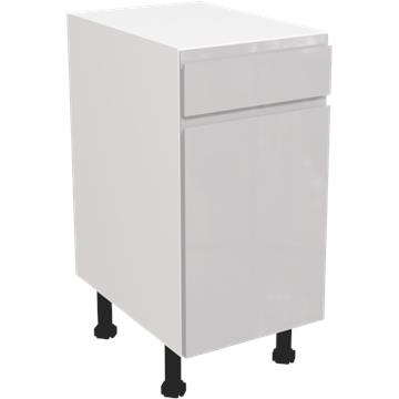 jayline gloss light grey drawerline single base unit 400