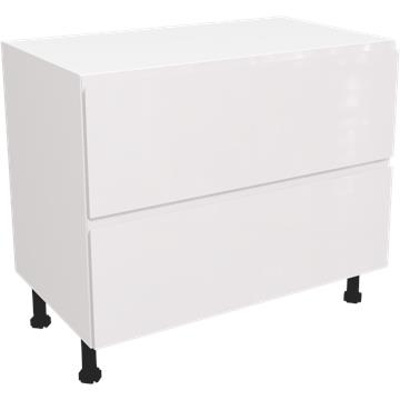 jayline gloss white 2 drawer unit 1000