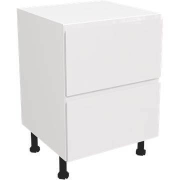 jayline gloss white 2 drawer unit 600