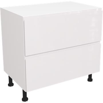 jayline gloss white 2 drawer unit 900