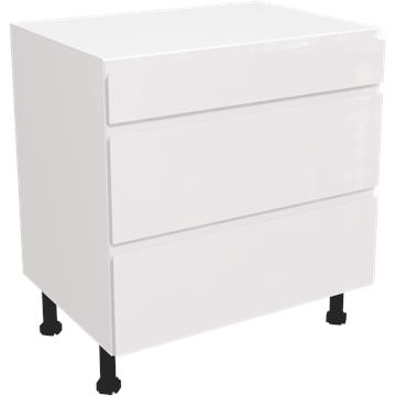 jayline gloss white 3 drawer unit 800