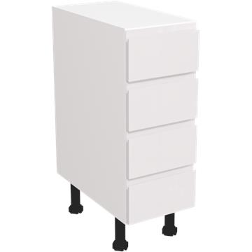 jayline gloss white 4 drawer unit 300