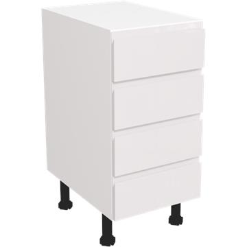 jayline gloss white 4 drawer unit 400