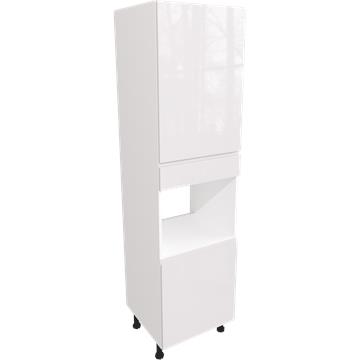 jayline gloss white single tall unit 600 microwave compact