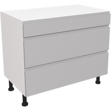 jayline matt dust grey 3 drawer unit 1000