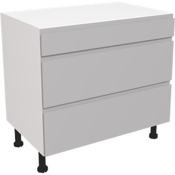 jayline matt dust grey 3 drawer unit 900