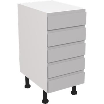 jayline matt dust grey 5 drawer unit 400
