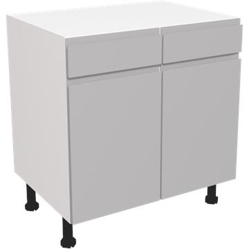 jayline matt dust grey drawerline double base unit 800