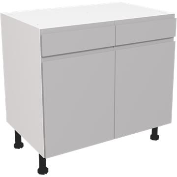 jayline matt dust grey drawerline double base unit 900