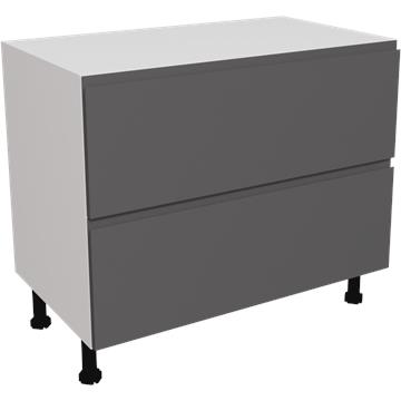jayline matt graphite 2 drawer unit 1000