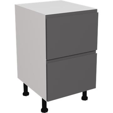 jayline matt graphite 2 drawer unit 500