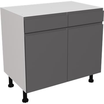 jayline matt graphite drawerline double base unit 900