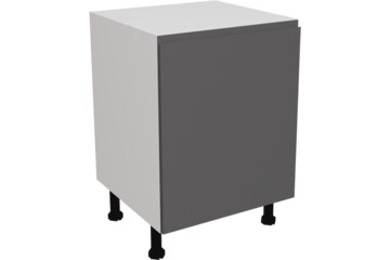 Matt Graphite Handleless Kitchens-jayline matt graphite highline single base unit 600
