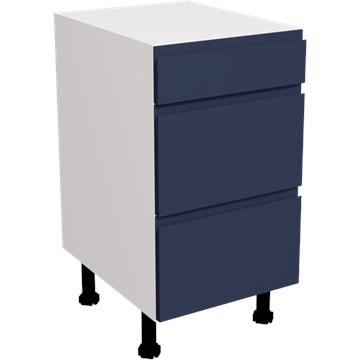 jayline matt indigo blue 3 drawer unit 450
