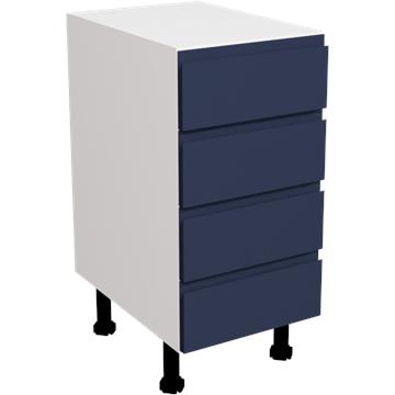 jayline matt indigo blue 4 drawer unit 400