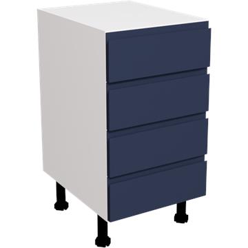 jayline matt indigo blue 4 drawer unit 450