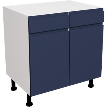 jayline matt indigo blue drawerline double base unit 800