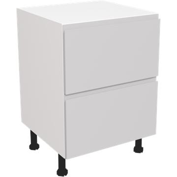 jayline matt light grey 2 drawer unit 600
