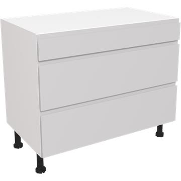 jayline matt light grey 3 drawer unit 1000