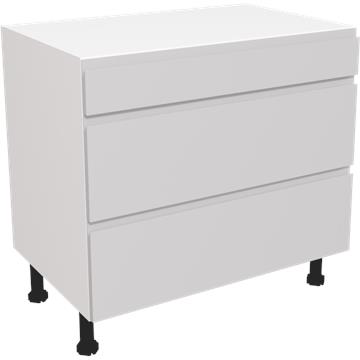 jayline matt light grey 3 drawer unit 900