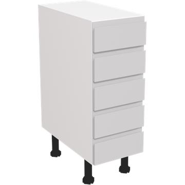 jayline matt light grey 5 drawer unit 300