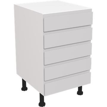 jayline matt light grey 5 drawer unit 500